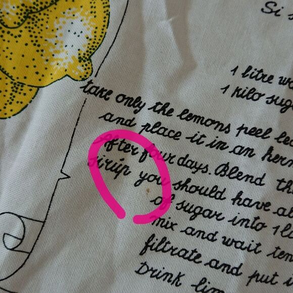 Limoncello Recipe Apron - Picture 10 of 10